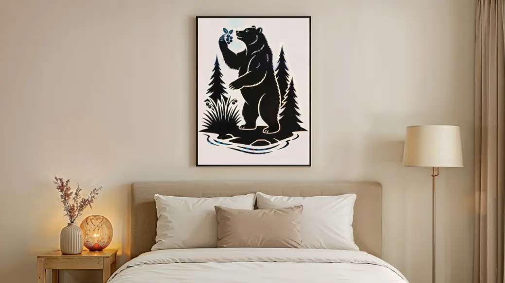 A helpful graphic illustrating the 2:3 aspect ratio. It shows how the single PNG file can be printed in multiple sizes, from a small 8x12 inch print to a large 24x36 inch poster, all included for $5.